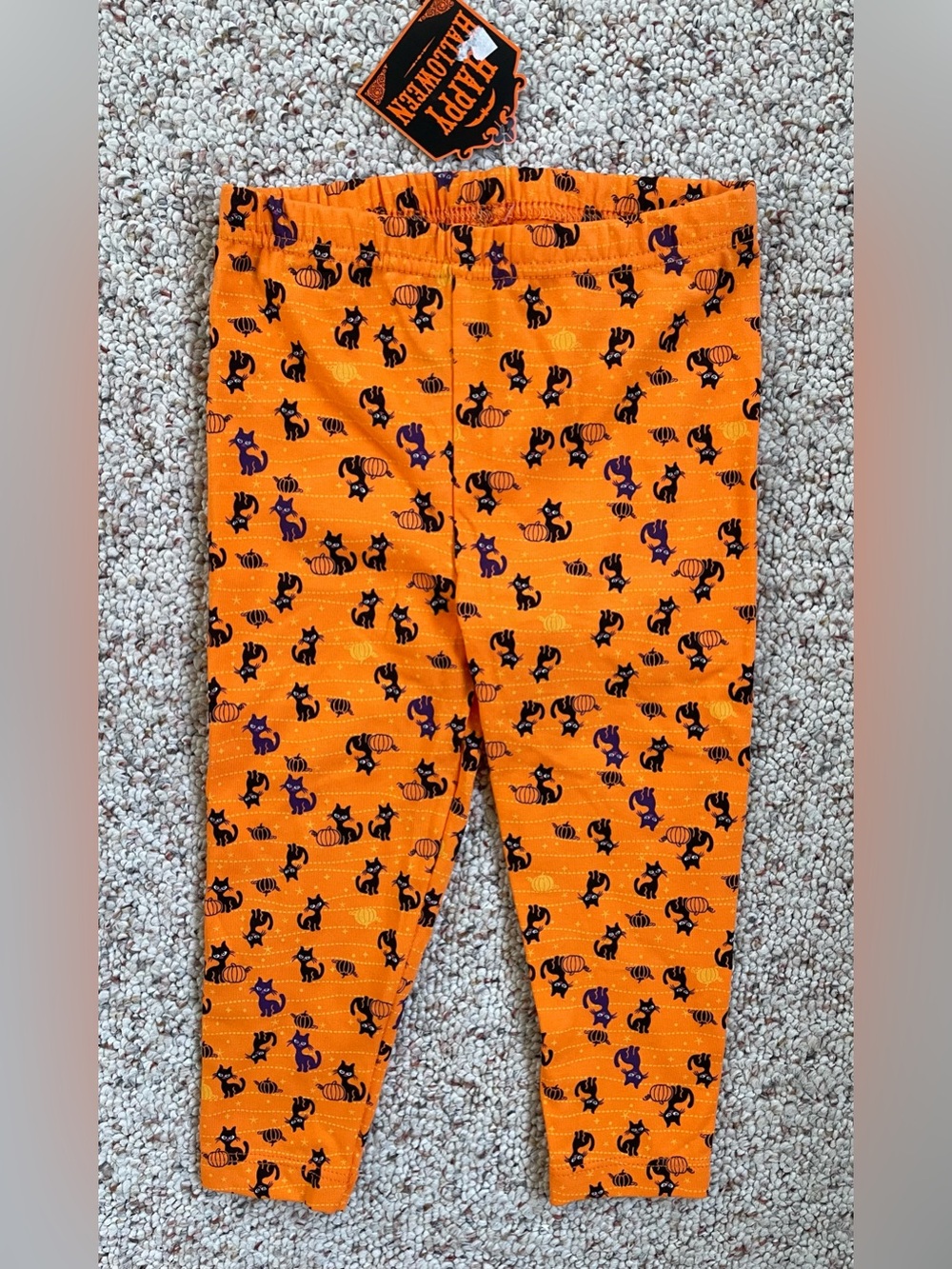 NWT Halloween Orange Kids Leggings Size 24 Months